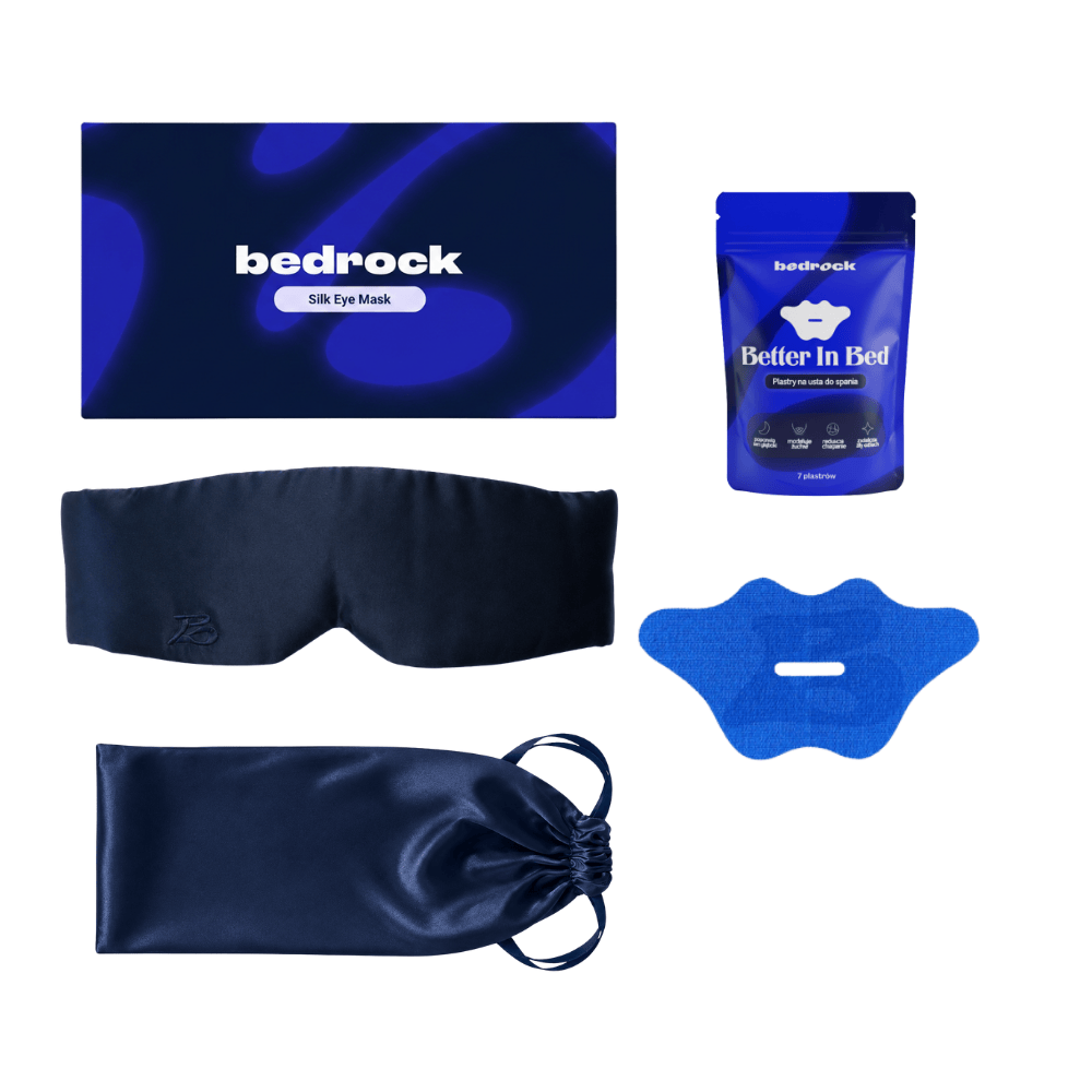 Deep Sleep Bundle (Mouth Tape + Silk Sleep Mask) - Blue