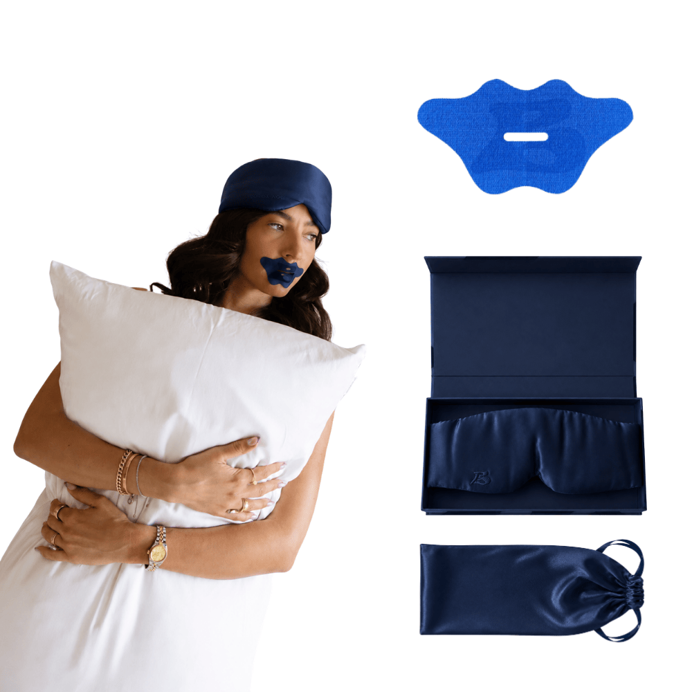 Deep Sleep Bundle (Mouth Tape + Silk Sleep Mask) - Blue