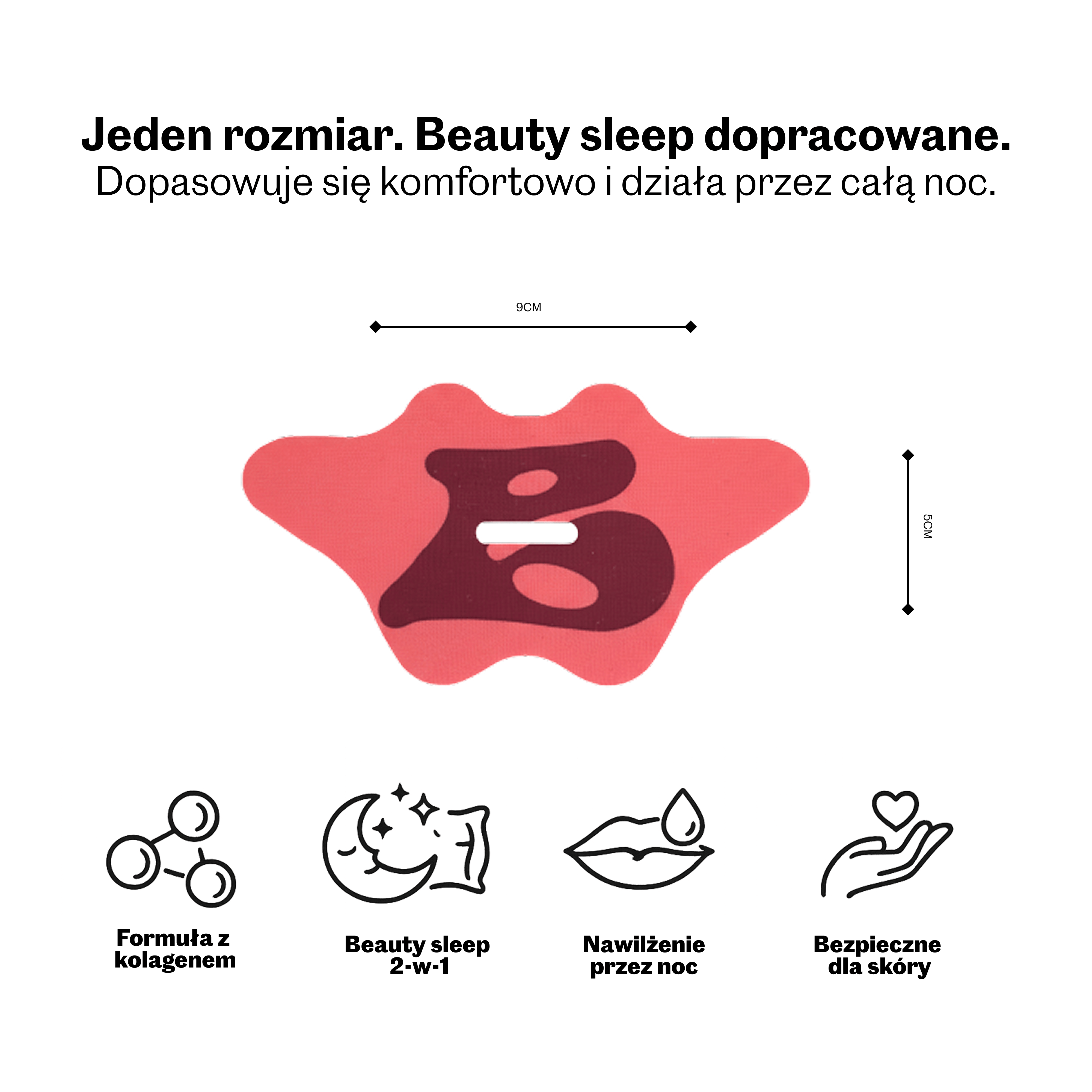 Plastry na usta do spania Glow in Bed – kolagen, nawilżenie i beauty sleep 2w1
